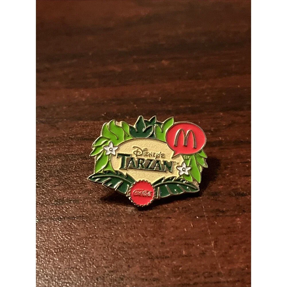 McDonald's Disney Tarzan Movie Coca-Cola Coke Employee Lapel Hat Pin